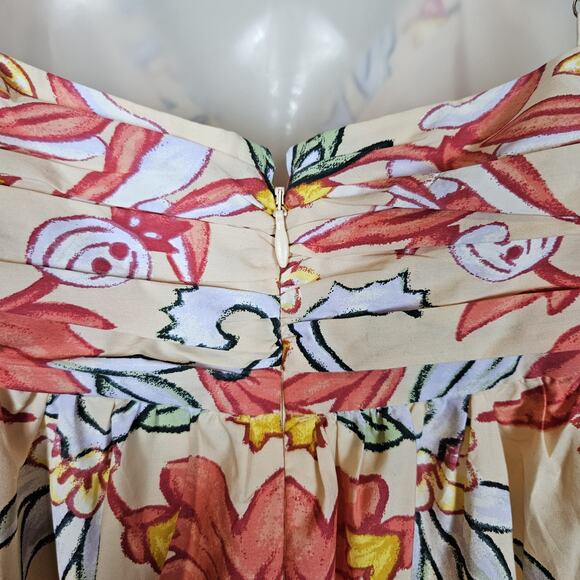 J.Crew Keyhole Cotton Poplin Maxi Dress Tropical Floral Vacation Boho Size 12 - Picture 10 of 16